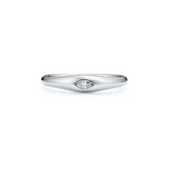 Tiffany & Co. Elsa Peretti® marquise band ring in platinum with a diamond. | ^ Rings|Platinum Jewelry