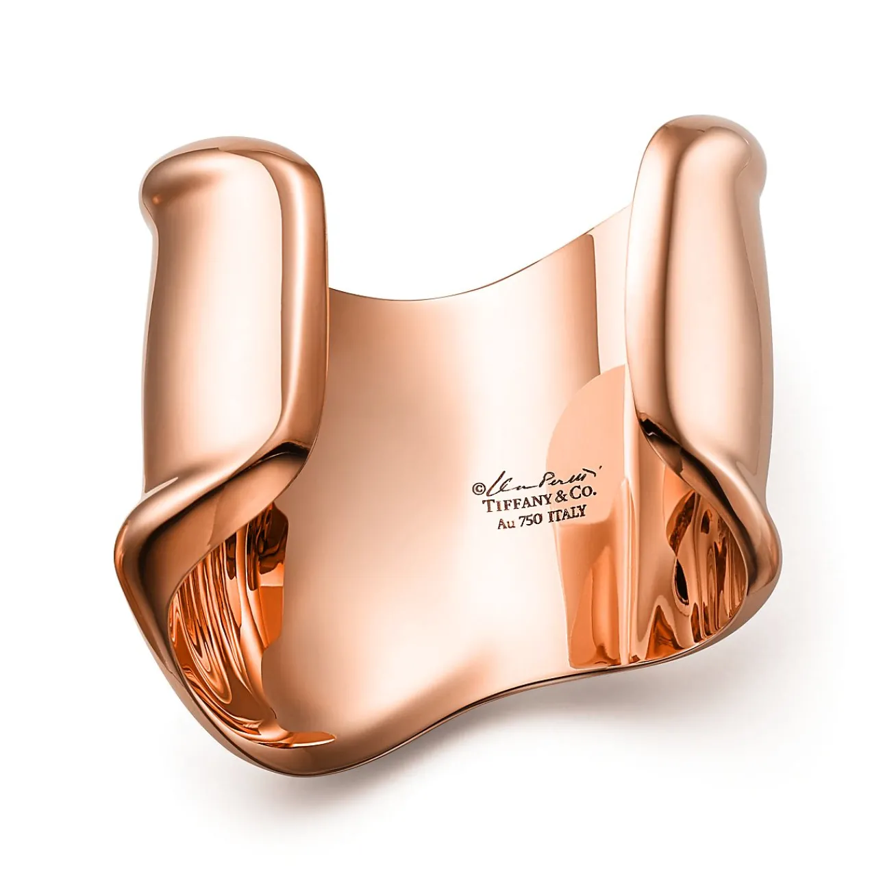 Tiffany & Co. Elsa Peretti® medium Bone cuff in 18k rose gold, 61 mm wide. | ^ Bracelets|Rose Gold Jewelry