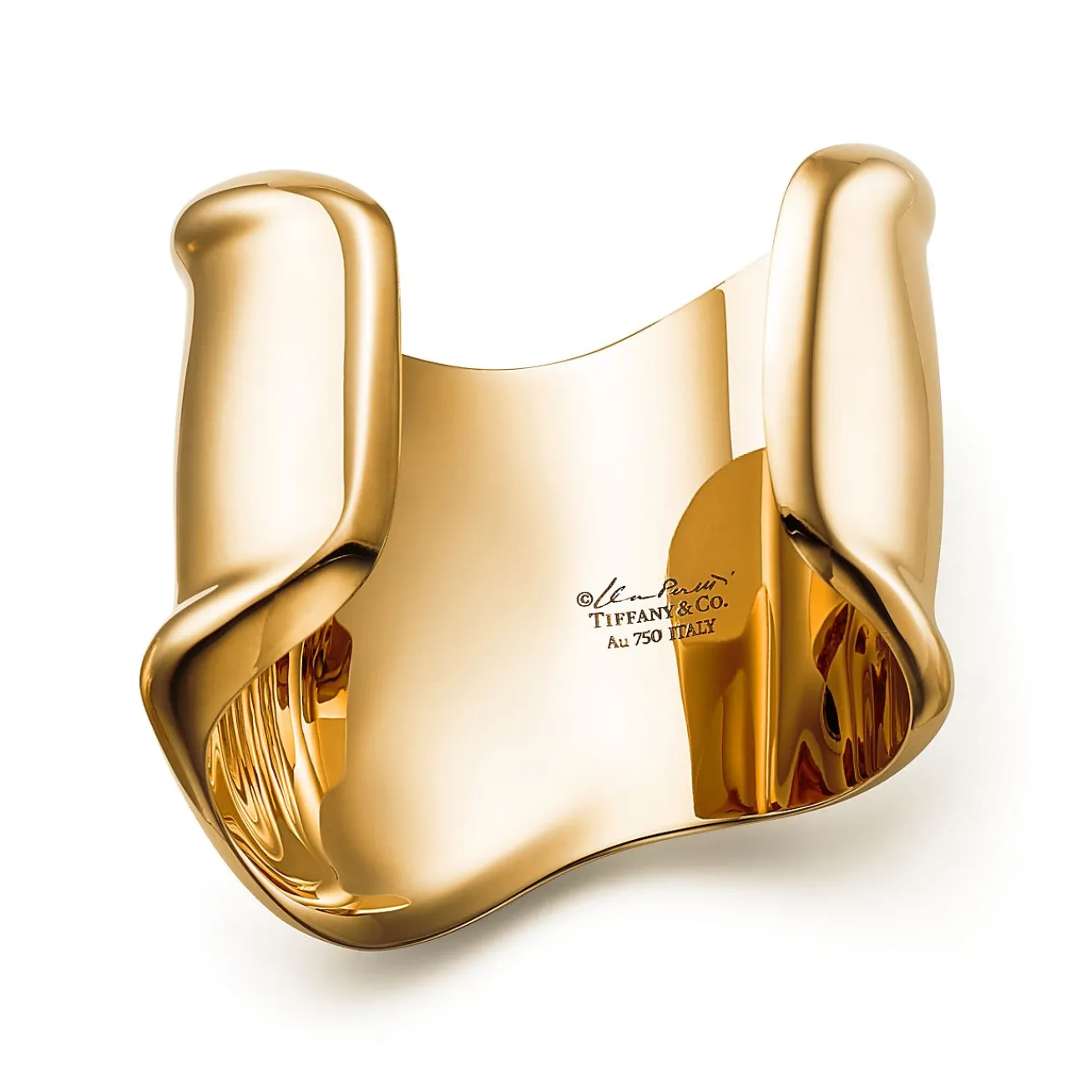 Tiffany & Co. Elsa Peretti® medium Bone cuff in 18k gold, 61 mm wide. | ^ Bracelets|Gold Jewelry