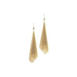 Tiffany & Co. Elsa Peretti® Mesh earrings in 18k gold with diamonds, large. | ^ Earrings|Gold Jewelry