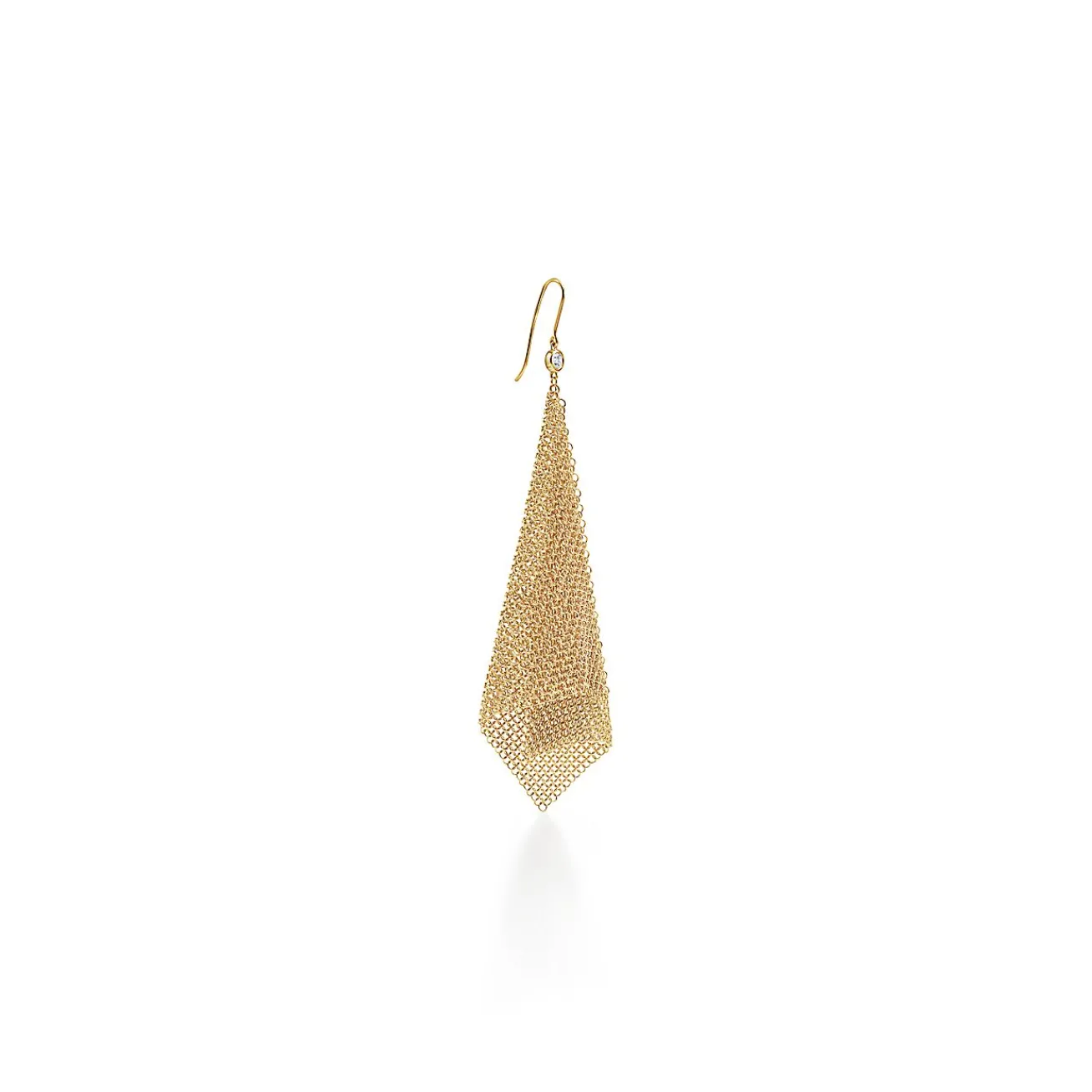 Tiffany & Co. Elsa Peretti® Mesh earrings in 18k gold with diamonds, large. | ^ Earrings|Gold Jewelry