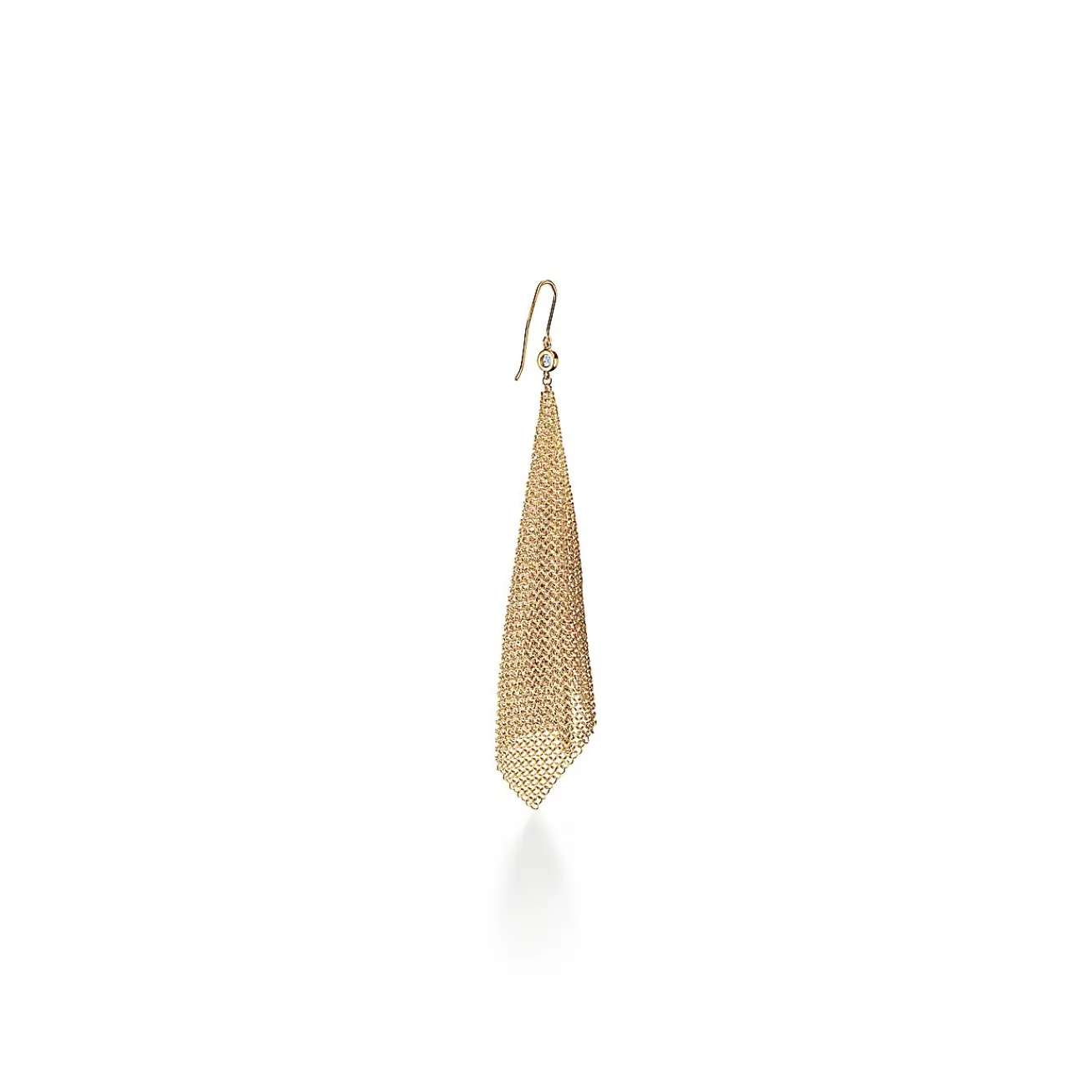 Tiffany & Co. Elsa Peretti® Mesh earrings in 18k gold with diamonds, large. | ^ Earrings|Gold Jewelry