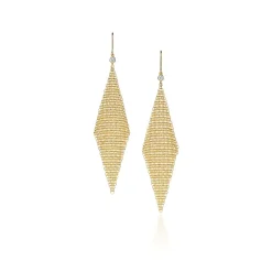 Tiffany & Co. Elsa Peretti® Mesh earrings in 18k gold with diamonds, small. | ^ Earrings|Gold Jewelry