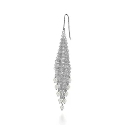 Tiffany & Co. Elsa Peretti® Mesh fringe earrings in sterling silver with freshwater pearls. | ^ Earrings|Sterling Silver Jewelry