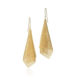 Tiffany & Co. Elsa Peretti® Mesh scarf earrings in 18k gold, small. | ^ Earrings|Gold Jewelry