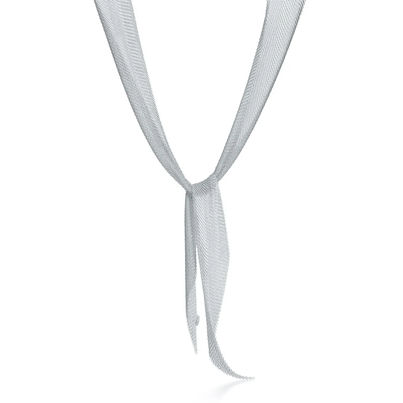 Tiffany & Co. Elsa Peretti® Mesh scarf necklace in sterling silver, small. | ^ Necklaces & Pendants|Bold Silver Jewelry