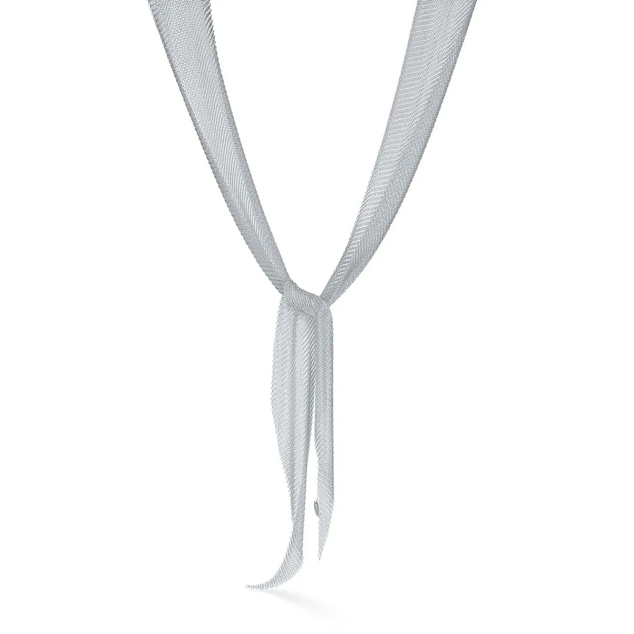 Tiffany & Co. Elsa Peretti® Mesh scarf necklace in sterling silver, small. | ^ Necklaces & Pendants|Bold Silver Jewelry