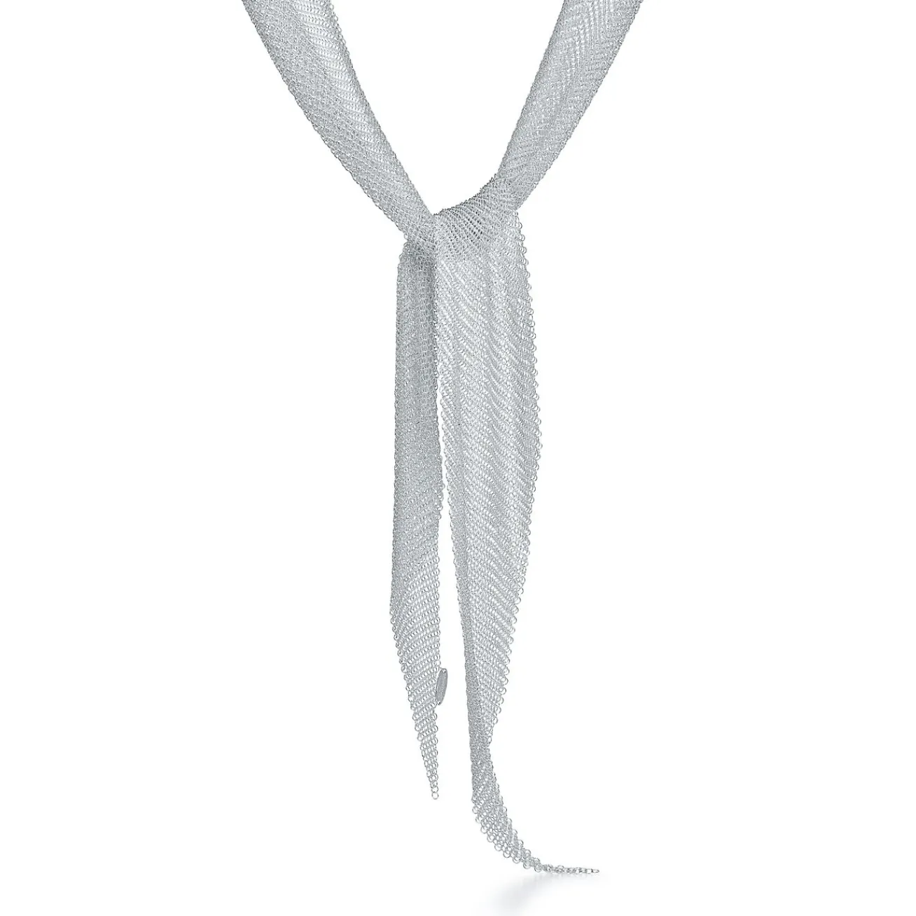Tiffany & Co. Elsa Peretti® Mesh scarf necklace in sterling silver, small. | ^ Necklaces & Pendants|Bold Silver Jewelry