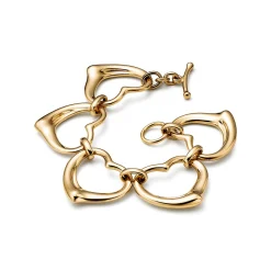 Tiffany & Co. Elsa Peretti® Open Heart Bracelet in Yellow Gold | ^ Bracelets|New Jewelry
