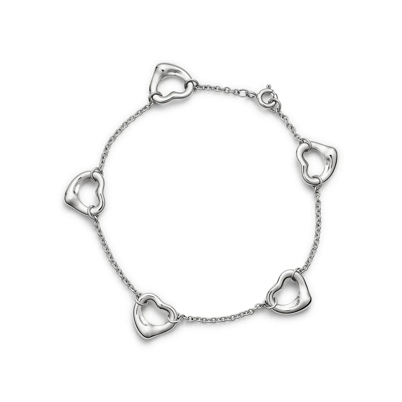 Tiffany & Co. Elsa Peretti® Open Heart bracelet in sterling silver, medium. | ^ Bracelets|Sterling Silver Jewelry