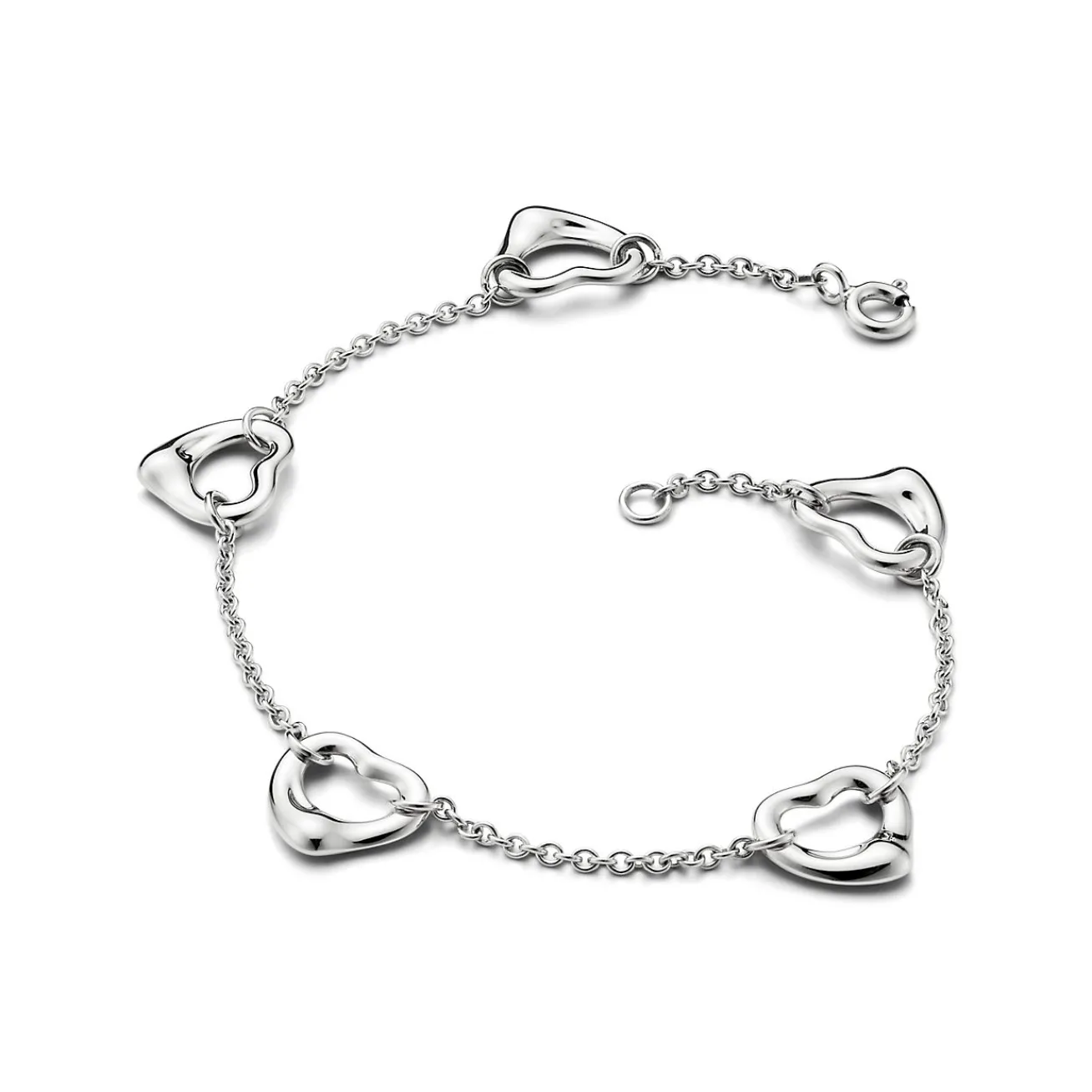 Tiffany & Co. Elsa Peretti® Open Heart bracelet in sterling silver, medium. | ^ Bracelets|Sterling Silver Jewelry