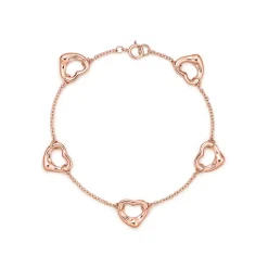 Tiffany & Co. Elsa Peretti® Open Heart bracelet in 18k rose gold, medium. | ^ Bracelets|Rose Gold Jewelry