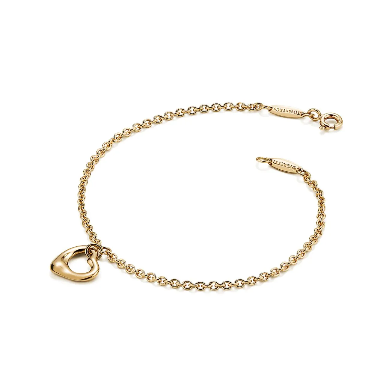 Tiffany & Co. Elsa Peretti® Open Heart Bracelet in Yellow Gold, 11 mm | ^ Bracelets|Gifts for Her