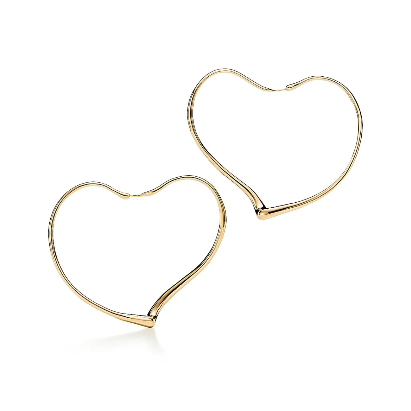 Tiffany & Co. Elsa Peretti® Open Heart hoop earrings in 18k gold. More sizes available. | ^ Earrings|Gold Jewelry