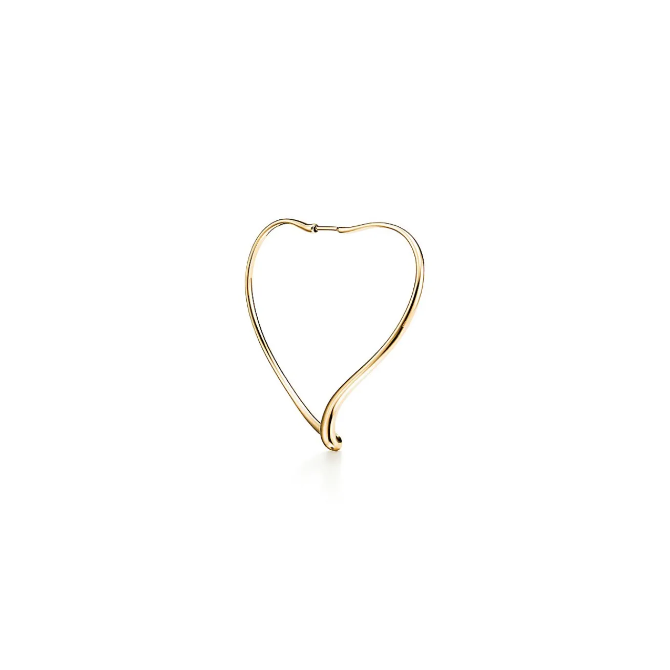 Tiffany & Co. Elsa Peretti® Open Heart hoop earrings in 18k gold. More sizes available. | ^ Earrings|Gold Jewelry