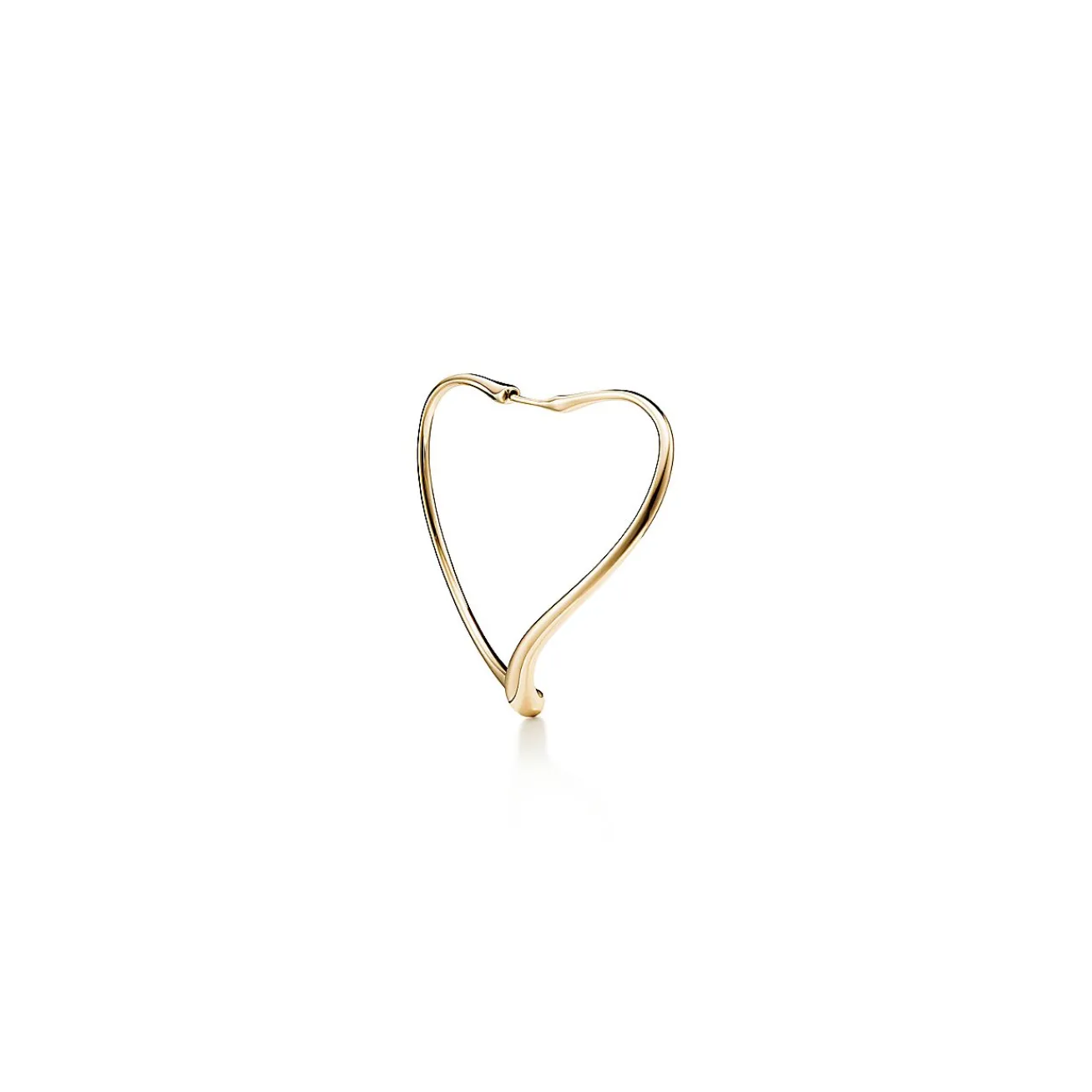 Tiffany & Co. Elsa Peretti® Open Heart hoop earrings in 18k gold. More sizes available. | ^ Earrings|Hoop Earrings