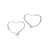Tiffany & Co. Elsa Peretti® Open Heart hoop earrings in sterling silver. More sizes available. | ^ Earrings|Bold Silver Jewelry