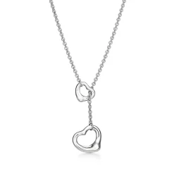 Tiffany & Co. Elsa Peretti® Open Heart Lariat Necklace in Silver, 16 mm | ^ Necklaces & Pendants|Gifts for Her