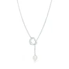 Tiffany & Co. Elsa Peretti® Open Heart Lariat Necklace in Silver with Pearls, 9-9.5 mm | ^ Necklaces & Pendants|Gifts for Her