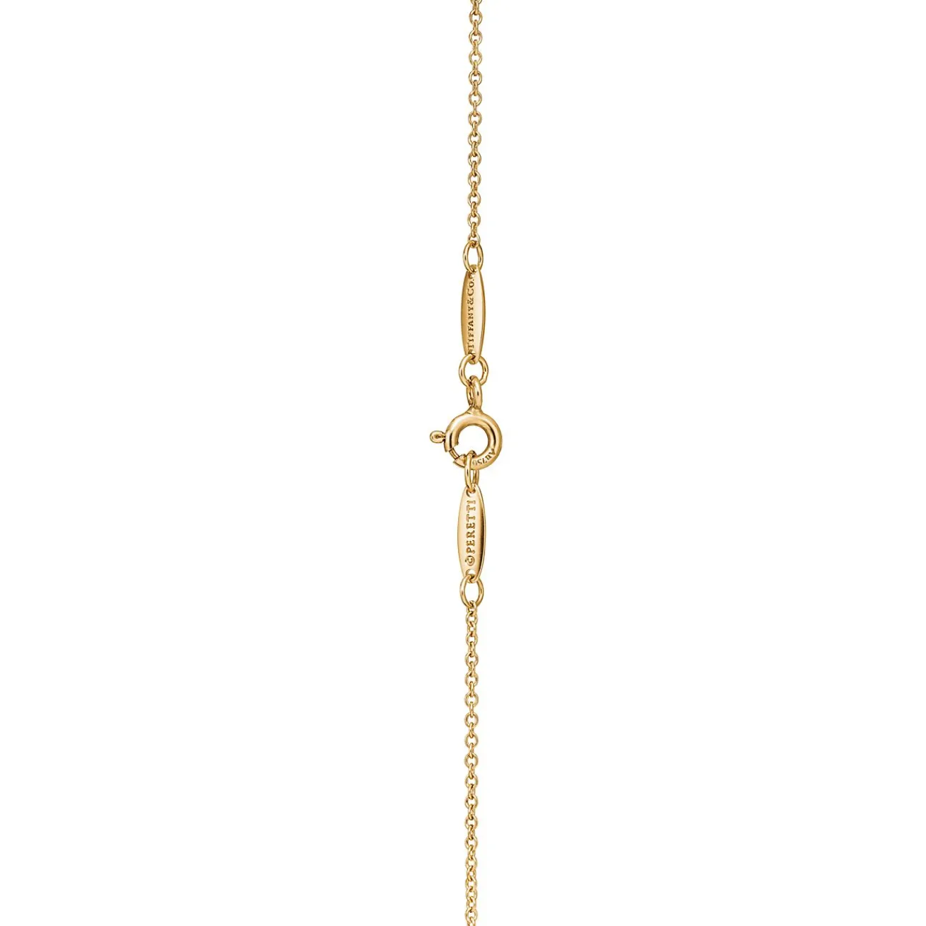 Tiffany & Co. Elsa Peretti® Open Heart pendant in 18k gold with diamonds. | ^ Necklaces & Pendants|Gold Jewelry