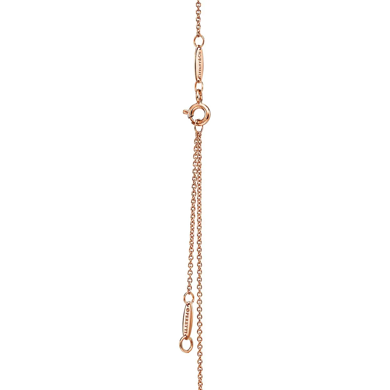 Tiffany & Co. Elsa Peretti® Open Heart Pendant in Rose Gold with Diamonds | ^ Necklaces & Pendants|New Jewelry