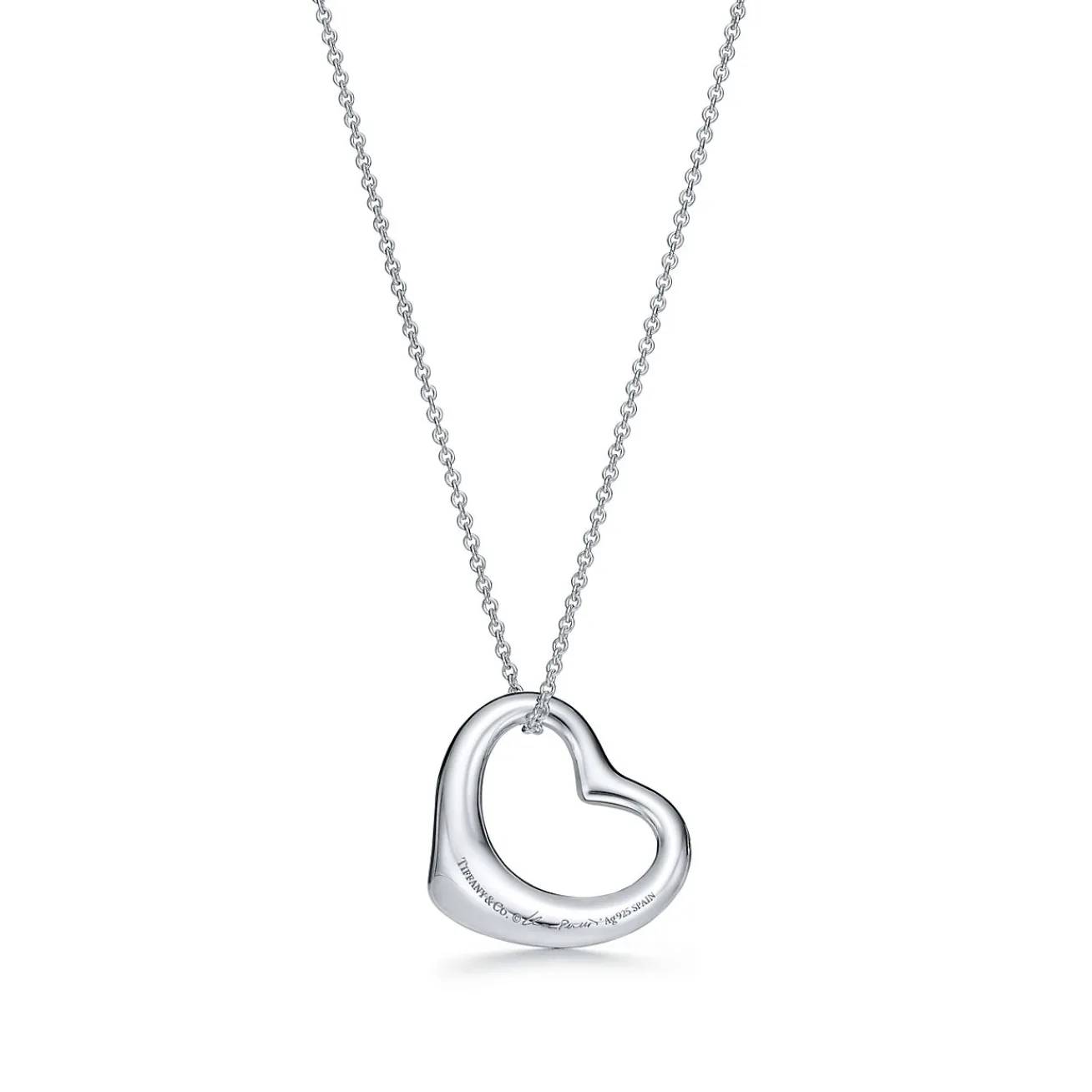 Tiffany & Co. Elsa Peretti® Open Heart pendant in sterling silver. More sizes available. | ^ Necklaces & Pendants|Sterling Silver Jewelry