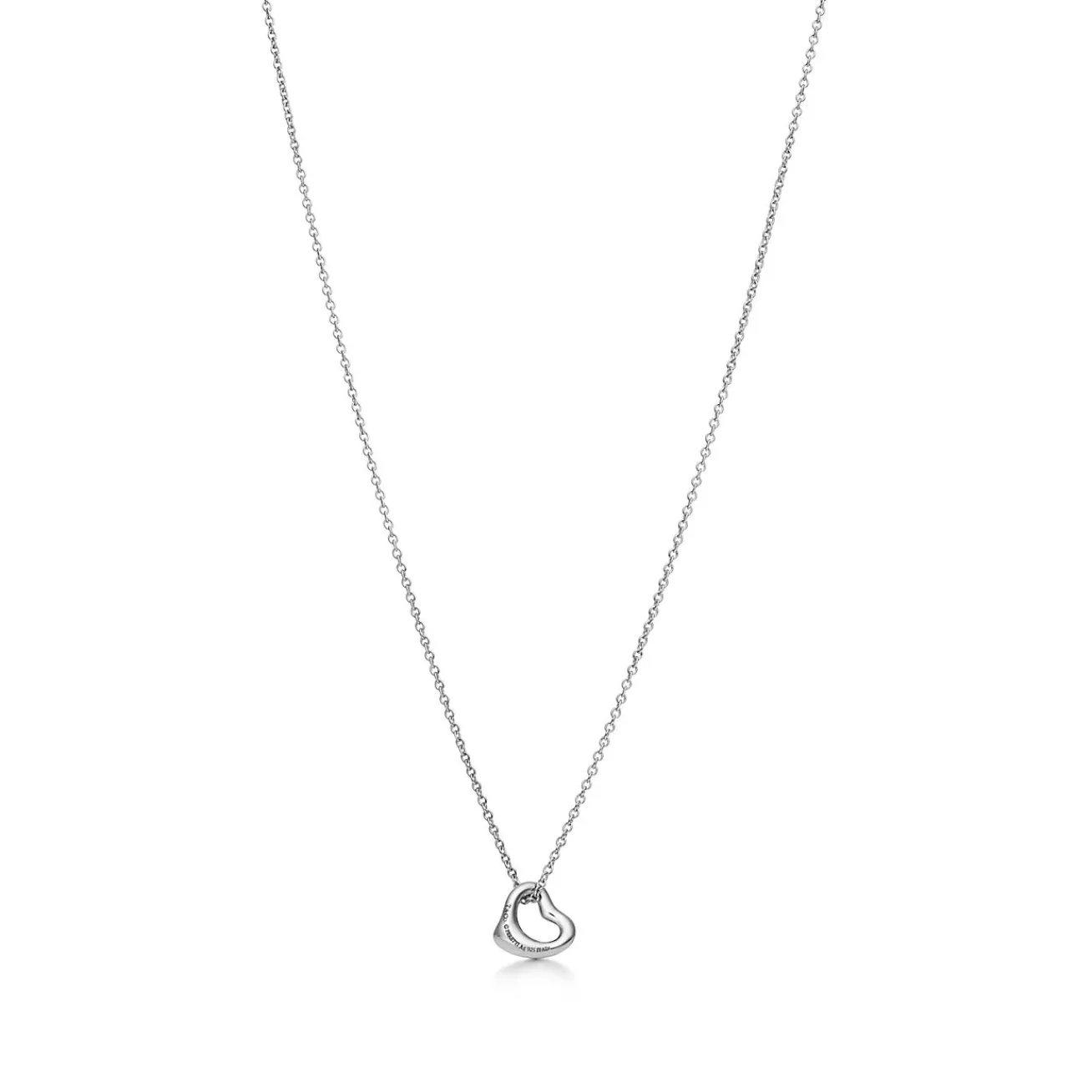 Tiffany & Co. Elsa Peretti® Open Heart Pendant in Sterling Silver, 7 mm | ^ Necklaces & Pendants|Sterling Silver Jewelry