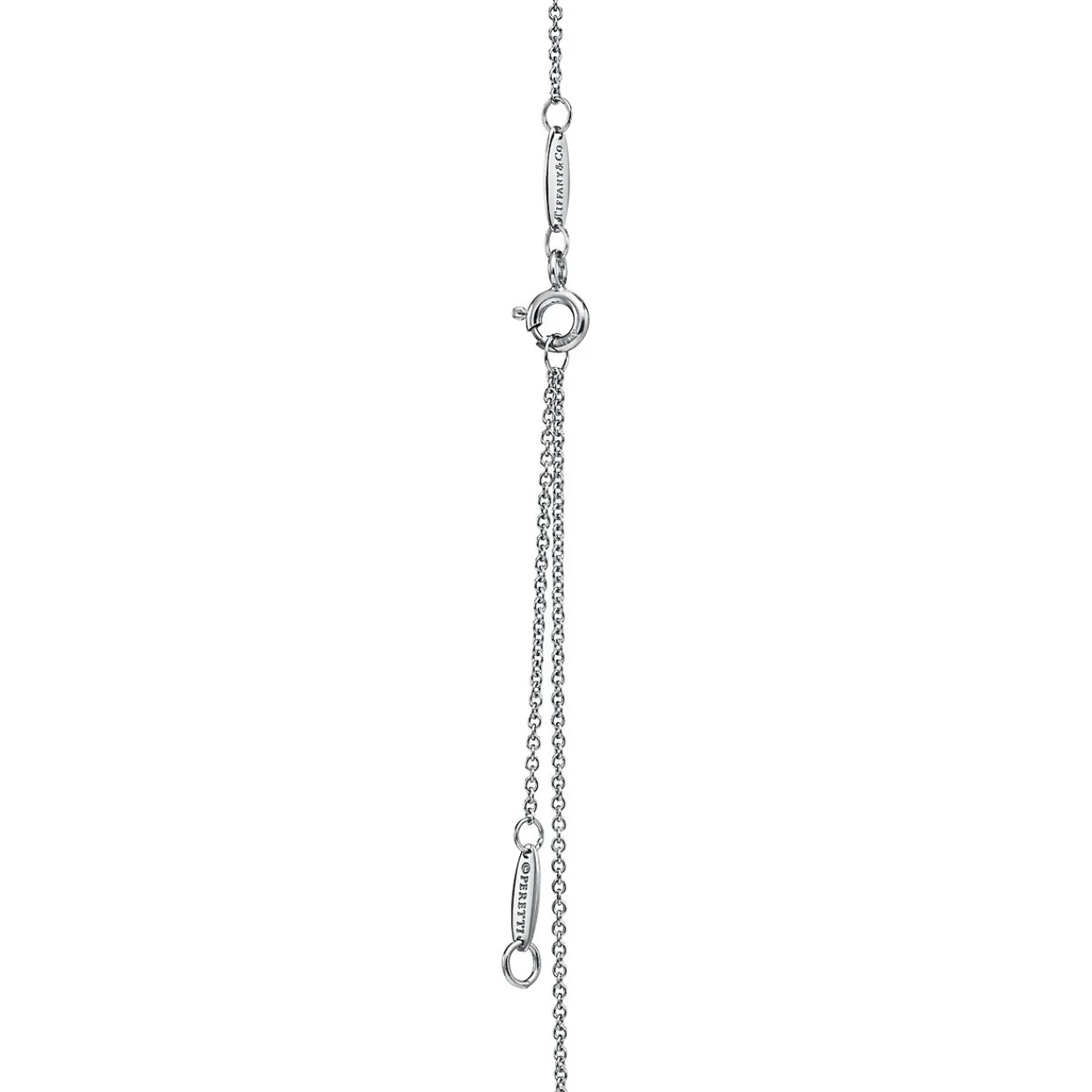 Tiffany & Co. Elsa Peretti® Open Heart Pendant in Platinum with Diamonds | ^ Necklaces & Pendants|New Jewelry