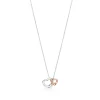 Tiffany & Co. Elsa Peretti® Open Heart pendant in silver and 18k rose gold, extra mini. | ^ Necklaces & Pendants|Gifts for Her