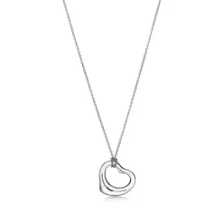 Tiffany & Co. Elsa Peretti® Open Heart pendant in platinum. More sizes available. | ^ Necklaces & Pendants|Platinum Jewelry