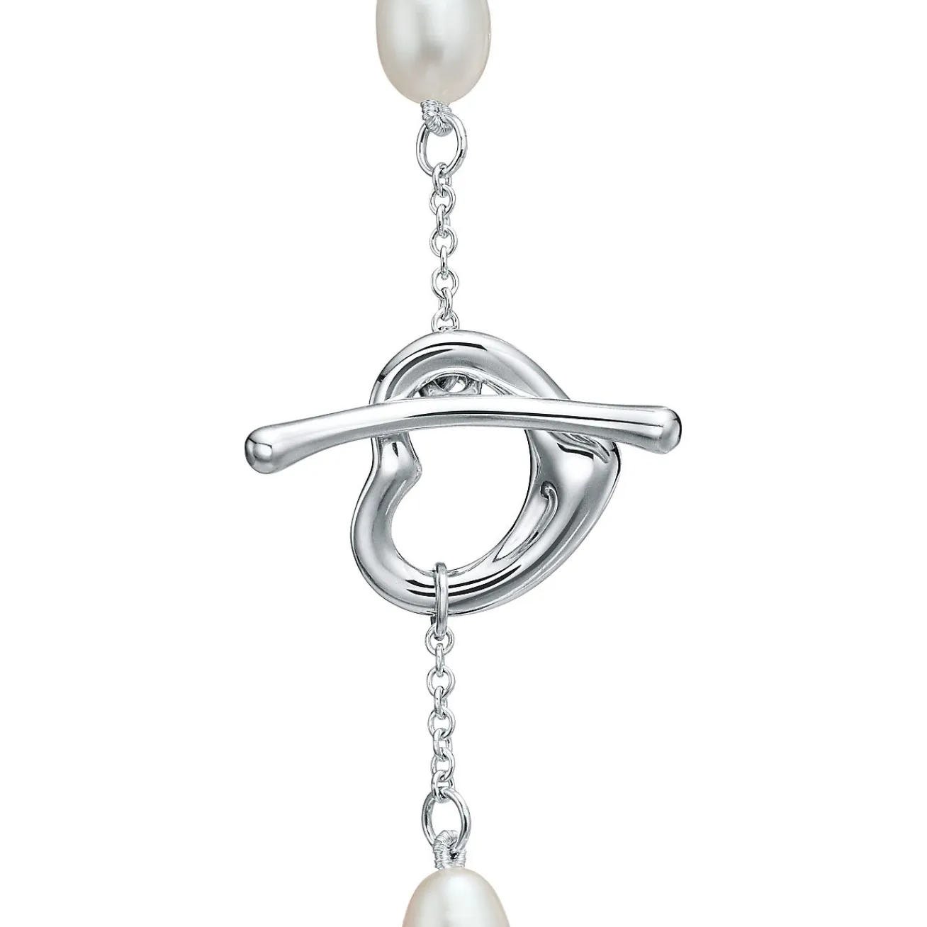 Tiffany & Co. Elsa Peretti® Open Heart pearl bracelet in sterling silver, medium. | ^ Bracelets|Sterling Silver Jewelry