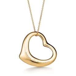 Tiffany & Co. Elsa Peretti® Open Heart Pendant in Yellow Gold | ^ Necklaces & Pendants|New Jewelry