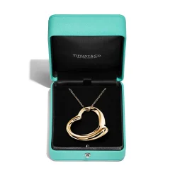 Tiffany & Co. Elsa Peretti® Open Heart Pendant in Yellow Gold | ^ Necklaces & Pendants|New Jewelry