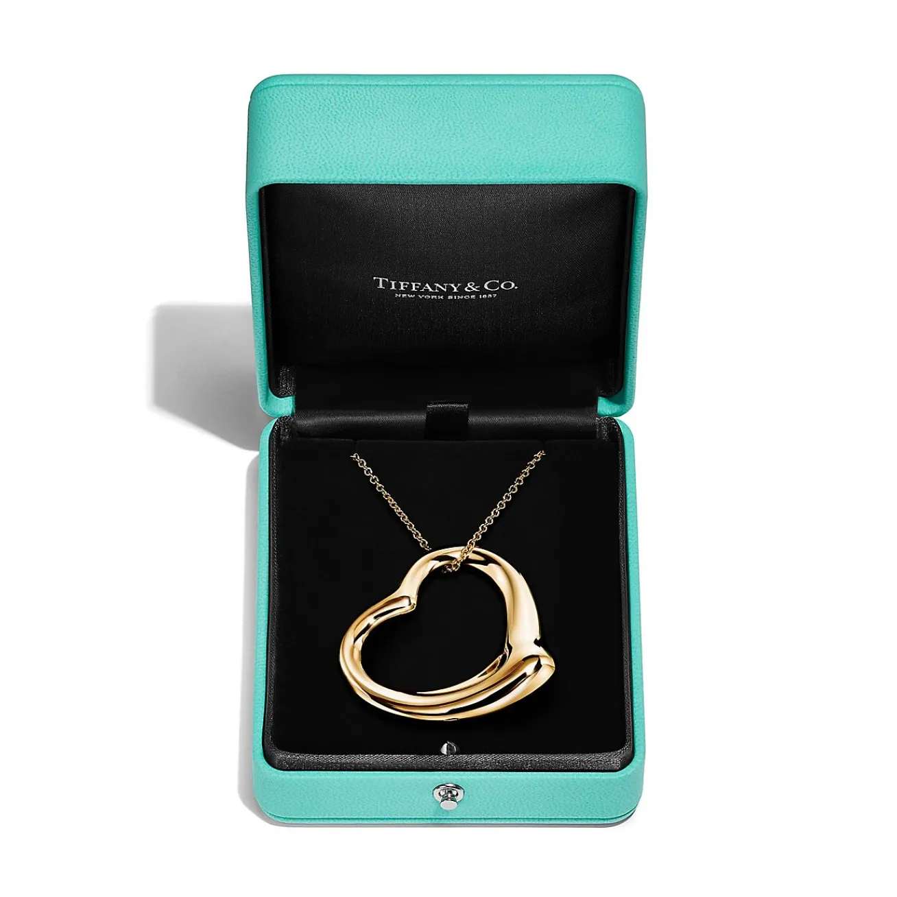 Tiffany & Co. Elsa Peretti® Open Heart Pendant in Yellow Gold | ^ Necklaces & Pendants|New Jewelry