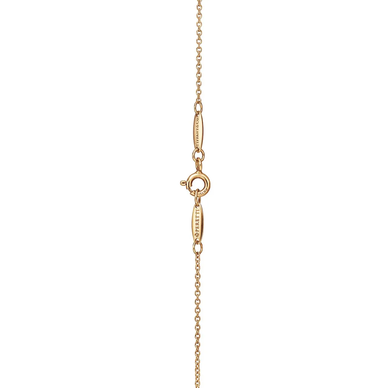 Tiffany & Co. Elsa Peretti® Open Heart Pendant in Yellow Gold with Emeralds, 16 mm | ^ Necklaces & Pendants|Gold Jewelry