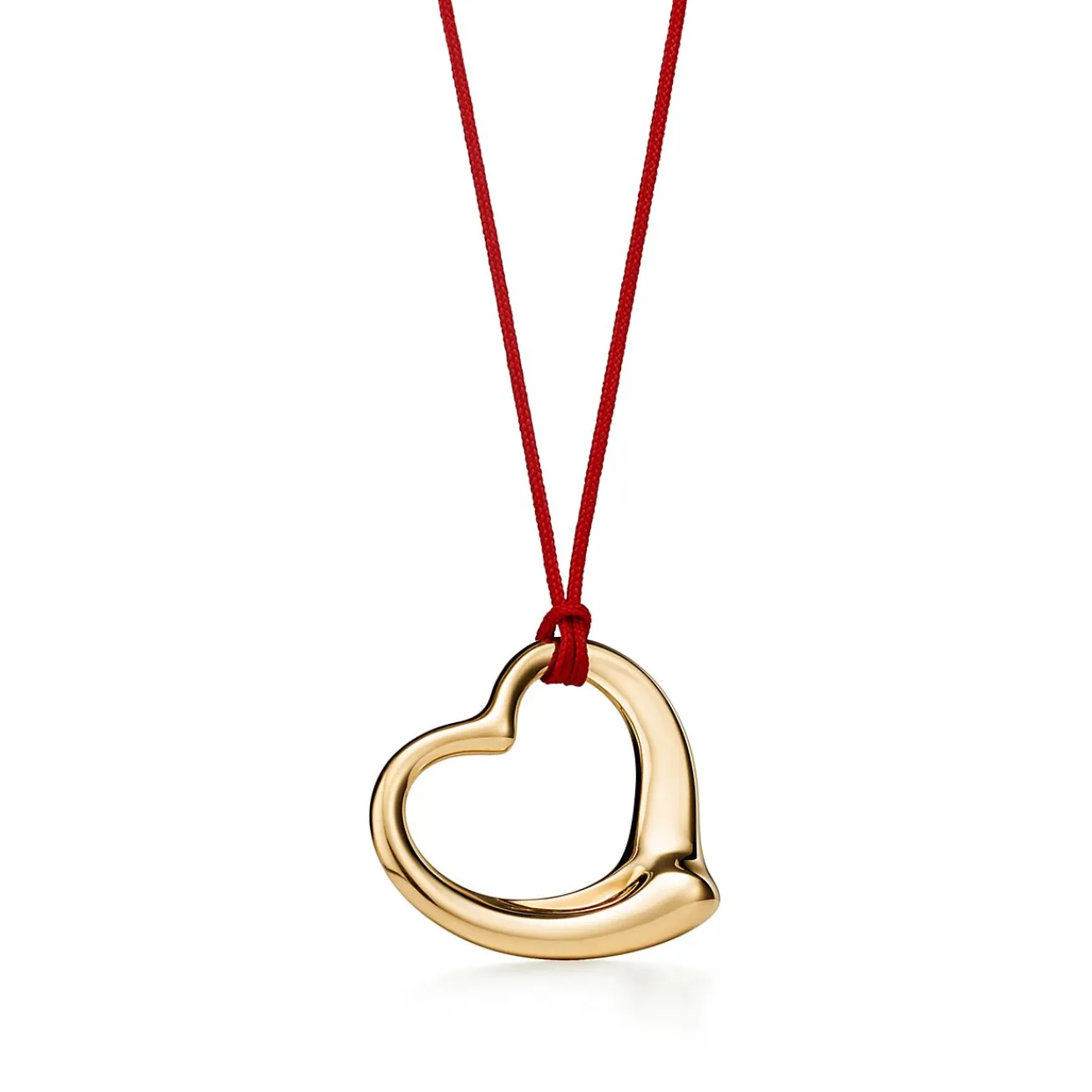 Tiffany & Co. Elsa Peretti® Open Heart Pendant in Yellow Gold, 36 mm | ^ Necklaces & Pendants|Gold Jewelry