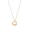 Tiffany & Co. Elsa Peretti® Open Heart pendant in 18k gold with yellow diamonds. | ^ Necklaces & Pendants|Gold Jewelry