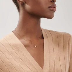 Tiffany & Co. Elsa Peretti® Open Heart pendant in 18k rose gold with diamonds, 11 mm wide. | ^ Necklaces & Pendants|Rose Gold Jewelry