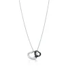 Tiffany & Co. Elsa Peretti® Open Heart pendant in sterling silver and black jade. | ^ Necklaces & Pendants|Sterling Silver Jewelry