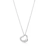 Tiffany & Co. Elsa Peretti® Open Heart pendant in sterling silver with diamonds. | ^ Necklaces & Pendants|Gifts for Her