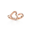 Tiffany & Co. Elsa Peretti® Open Heart ring in 18k rose gold, small. | ^ Rings|Rose Gold Jewelry