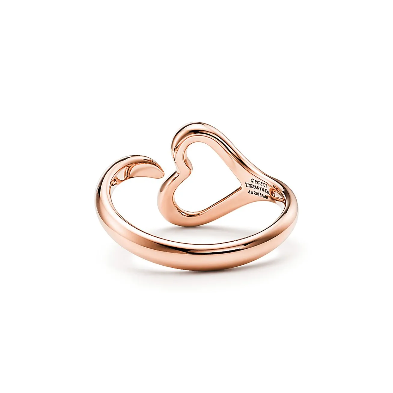 Tiffany & Co. Elsa Peretti® Open Heart ring in 18k rose gold, small. | ^ Rings|Rose Gold Jewelry