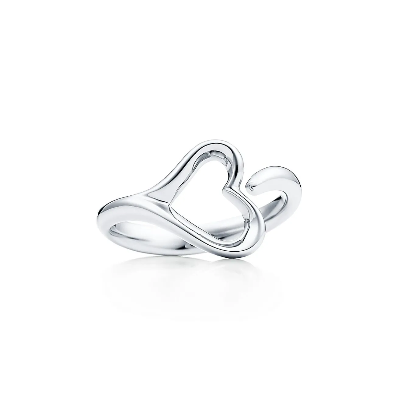 Tiffany & Co. Elsa Peretti® Open Heart ring in sterling silver, small. | ^ Rings|Sterling Silver Jewelry