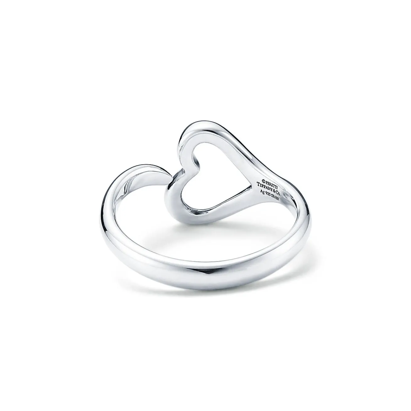 Tiffany & Co. Elsa Peretti® Open Heart ring in sterling silver, small. | ^ Rings|Sterling Silver Jewelry