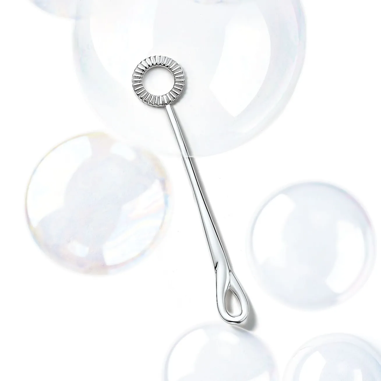 Tiffany & Co. Elsa Peretti® Padova™ bubble blower in sterling silver. | ^ Baby|Baby
