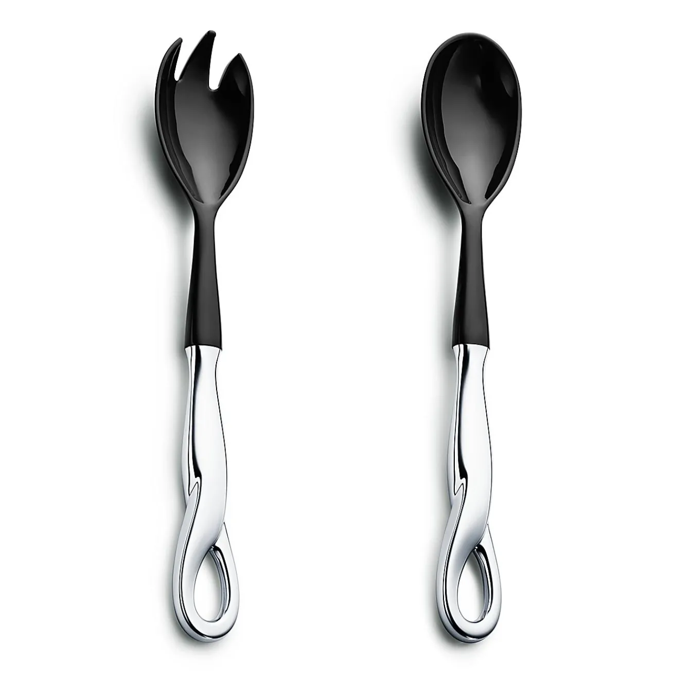 Tiffany & Co. Elsa Peretti® Padova™ salad serving spoon and fork set in sterling silver and re | ^ Tableware|Flatware & Trays