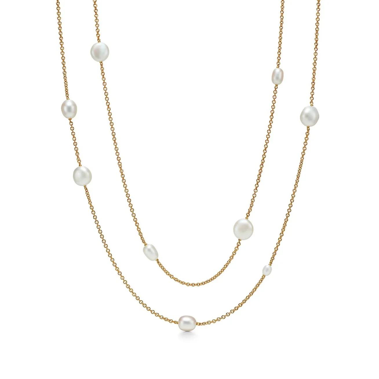 Tiffany & Co. Elsa Peretti® Pearls by the Yard™ sprinkle necklace in 18k gold. | ^ Necklaces & Pendants|Gold Jewelry