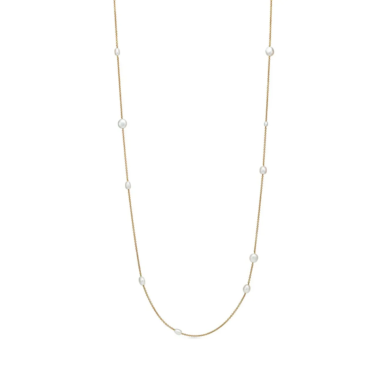 Tiffany & Co. Elsa Peretti® Pearls by the Yard™ sprinkle necklace in 18k gold. | ^ Necklaces & Pendants|Gold Jewelry