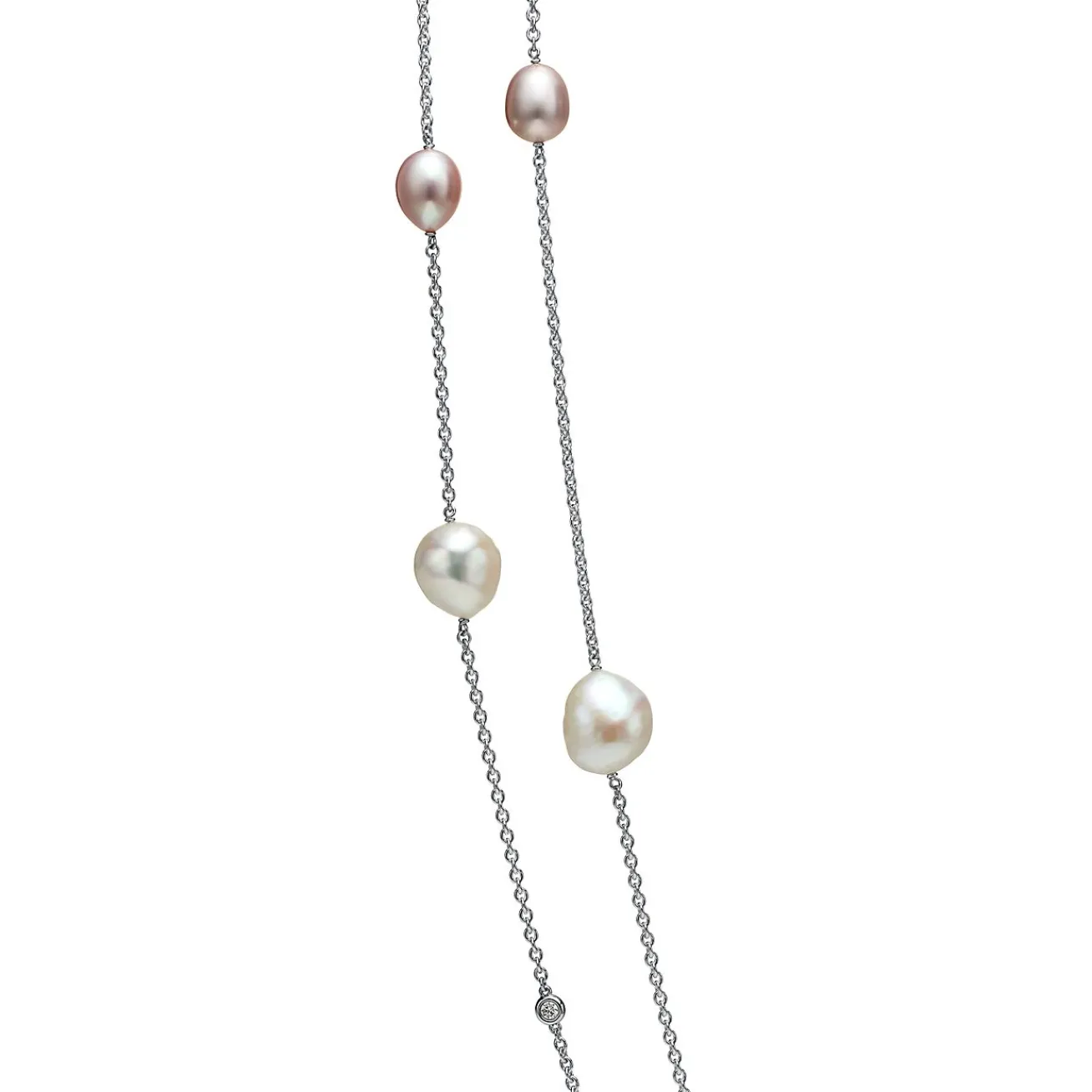 Tiffany & Co. Elsa Peretti® Pearls by the Yard™ sprinkle necklace in sterling silver. | ^ Necklaces & Pendants|Sterling Silver Jewelry