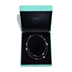 Tiffany & Co. Elsa Peretti® Pearls by the Yard™ sprinkle necklace in sterling silver. | ^ Necklaces & Pendants|Sterling Silver Jewelry